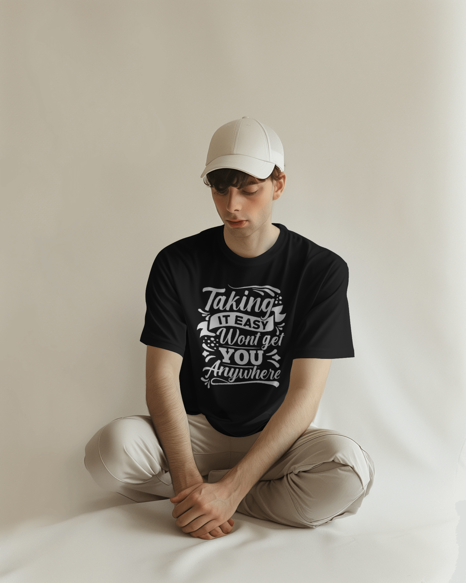 “Taking it easy won’t get you anywhere” Men Premium Tshirts 100% Cotton