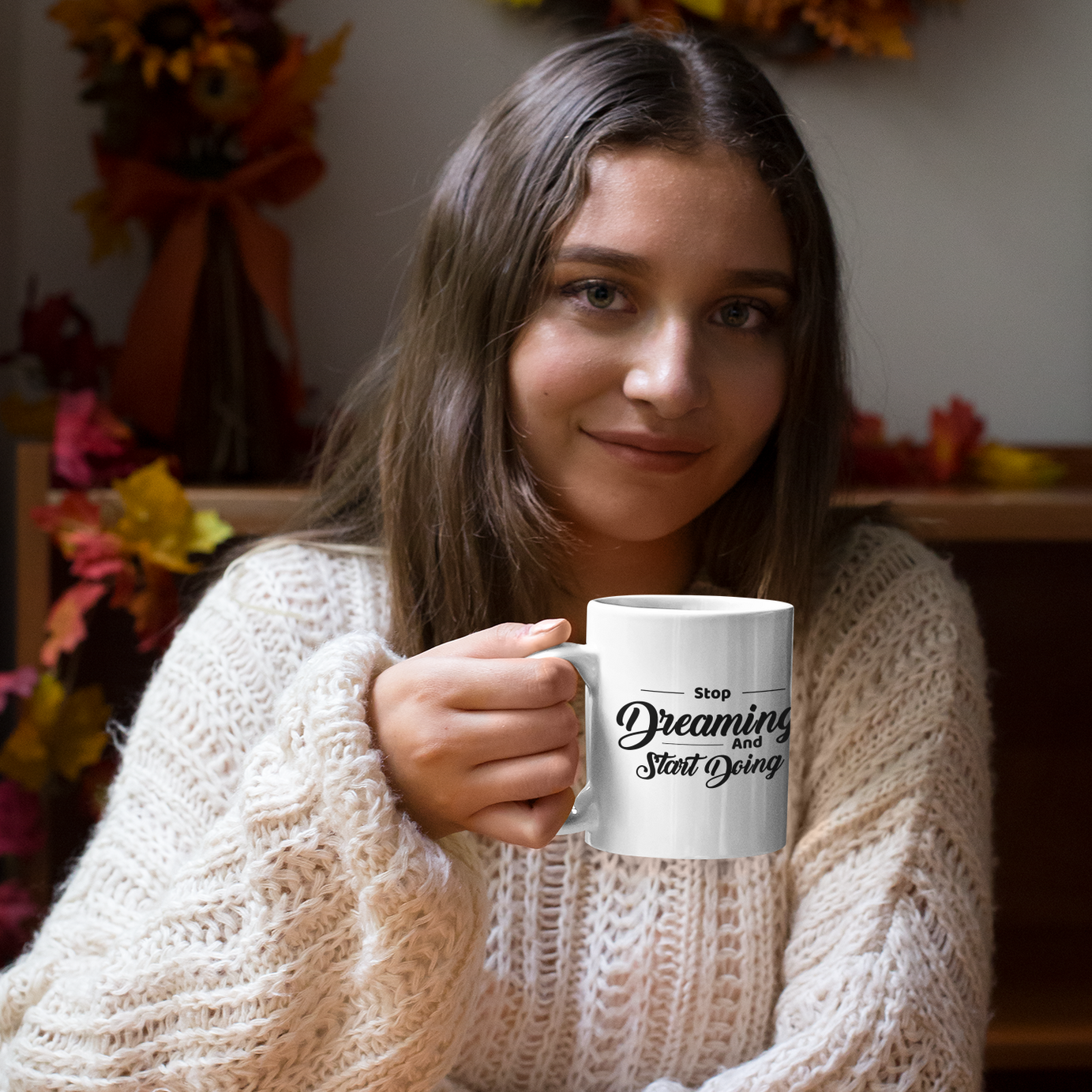 Wake Up and Work: 'Stop Dreaming, Start Doing' Mug