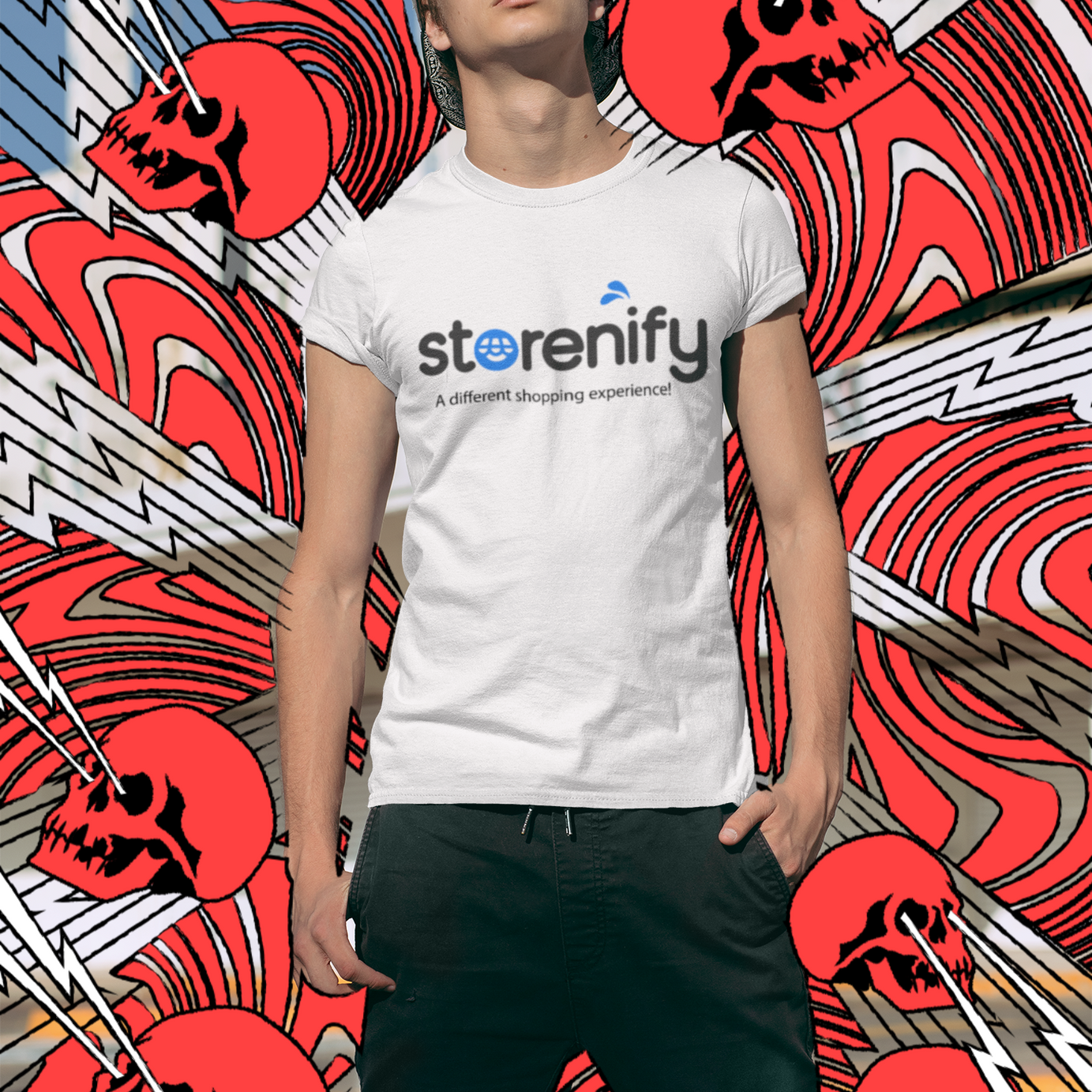 "Storenify Logo" Premium 100% Cotton Men's T-Shirt