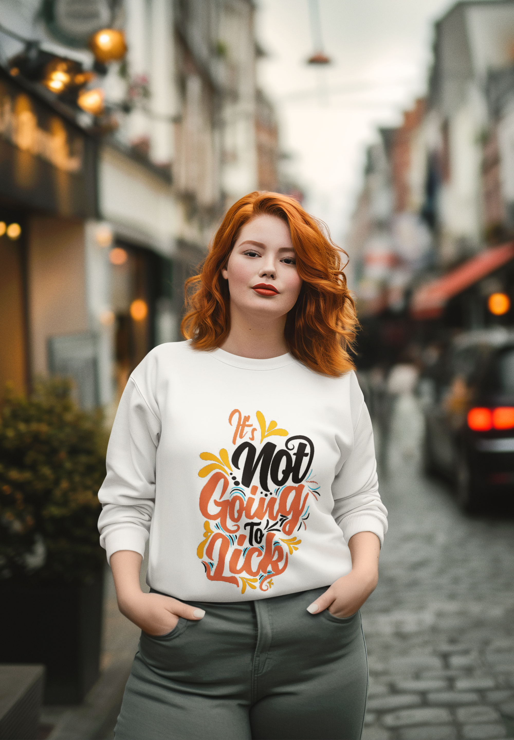 Sweet & Cheeky: Unisex 'It's Not Going To Lick' Sweatshirt